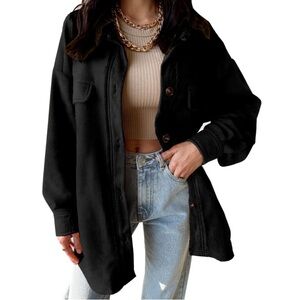 -NWOT VICHYIE Womens Corduroy Shacket with Pockets - Size: Small